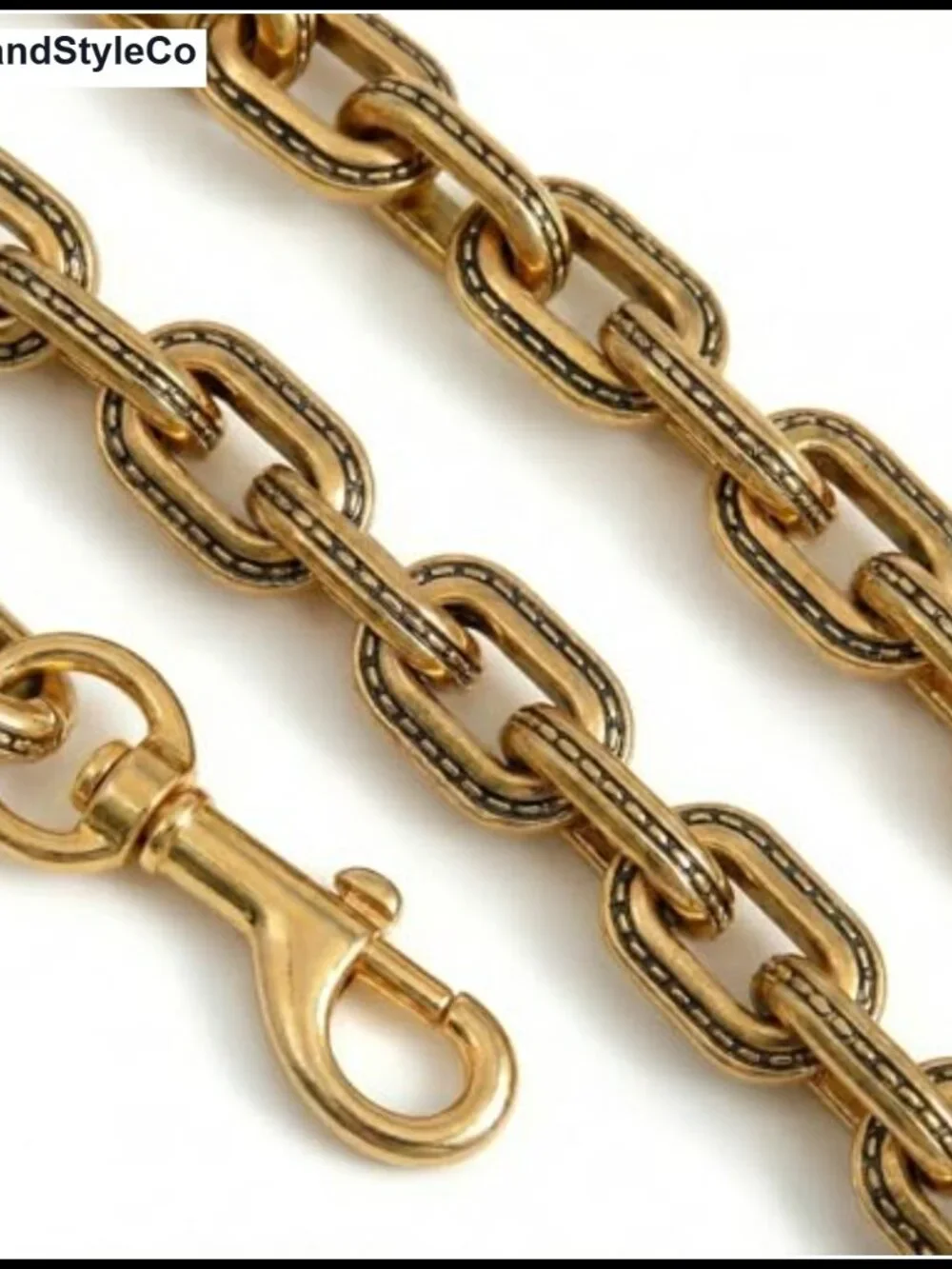 Vintage Gold Chain Bag Charm Extender Keychain